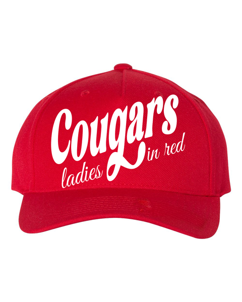 Cougars Ladies in Red Script Snapback