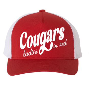 Cougars Ladies in Red Script Snapback